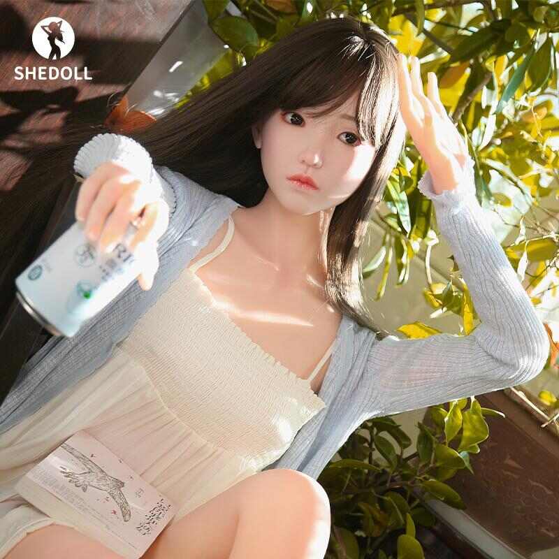 SHEDOLL青檸158cm初戀系棉花糖肌C杯少女 - 純白百褶裙の鄰家妹妹風｜全身仿真紋理+可動口腔定制｜宅男幻想具現化